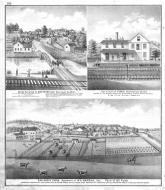Bird's Eye View Mastersville, F.Grace, Oak Grove Farm, W.O. Harrah, J. Peabody, Clendennin, Harrison County 1875 Caldwell